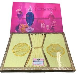 Vintage Decorative Ensemble Yellow‎ Boss Slave Towel Set